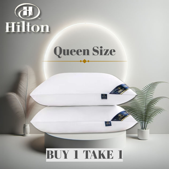 BUY 1 TAKE 1 Authentic Hilton Pillow High Quality Pillow-Fiber Pillow ...