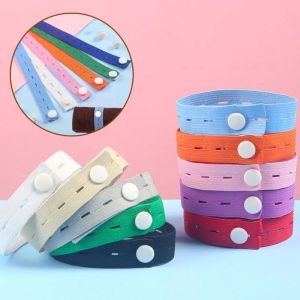 SDFBN 10pcs Nylon Storage Elastic Band With Button Hole Flat Binding Strap Folding Clothes Band Artifact Colorful Folding Clothes Band Clothes Storage