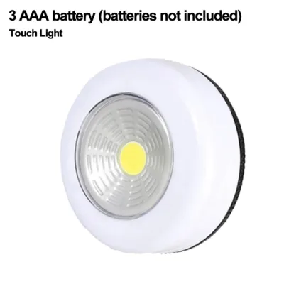 Mini LED Touch Sensor Night Lights USB Rechargeable Kitchen Bedroom Round Portable Dimming Night Lamp