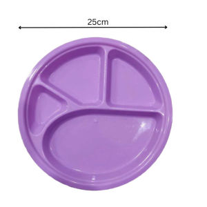 CHB Plastic reusable 4 compartment dinner plate party canteen childrens dinner plate
