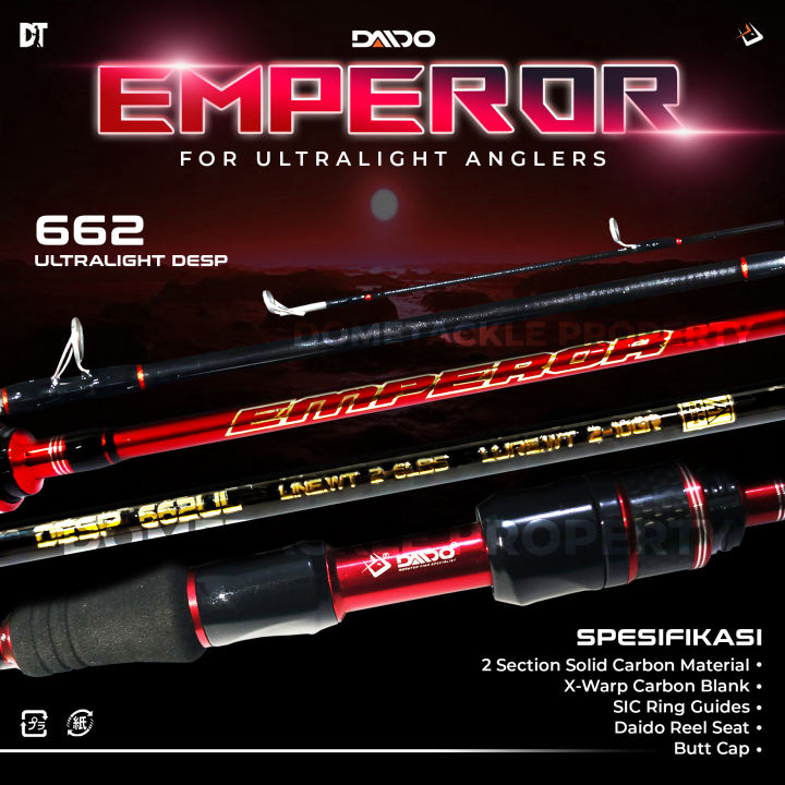 Daido Emperor Desp Rod Joran Pancing 662 Ul Spinning 198 Cm Ultralight