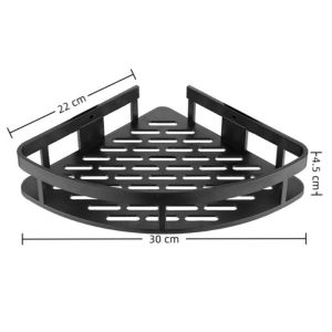 ชั้นวางของในห้องน้ำ ที่เก็บของ ที่วางของในห้องน้ํา ในห้องน้ำ เข้ามุม ชั้นอลูมิเนียมติดผนัง ห้องครัว ไม่ต้องเจาะ ติดตั้ง