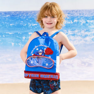 Disney กระเป๋าว่ายน้ำเด็ก กระเป๋าใส่ชุดว่ายน้ำ แยกส่วนเปียกและแห้ง กันน้ำ ถุงใส่ชุดว่ายน้ำเปีย