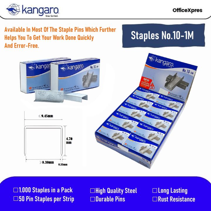 (20box) Isi Staples Kecil / Kangaro Isi Staples / Necis Kecil No.10 / Anak Hekter Kecil / Staples No. 10