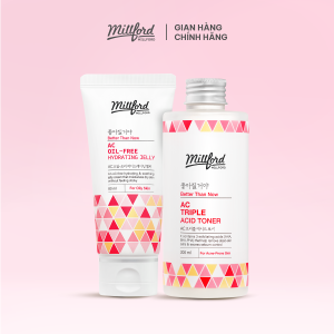 Combo Gel dưỡng ẩm Jelly MILLFORD  & Toner MILLFORD giúp cân bằng độ ẩm phục hồi da chuyên sâu