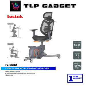 Loctek F216DBU Exercise Bike with Ergonomic Mesh Chair
