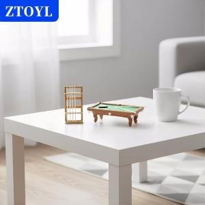[COD]🔥🔥🔥ZTOYL 112 Scale Dollhouse Mini Pool Table 1 Set Furniture Kit Billiard Model with Cue Rack for Children Playroom Decoration