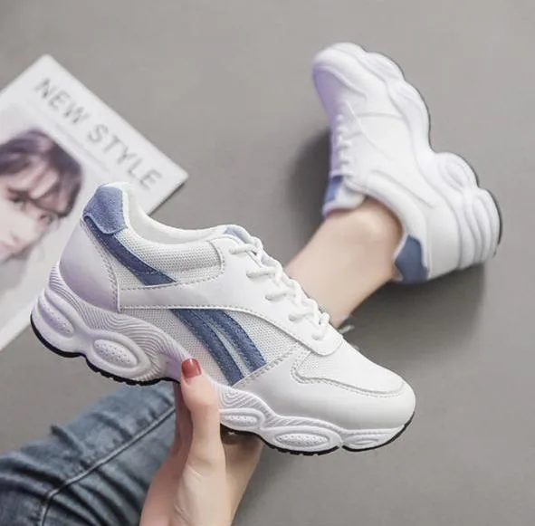 Sepatu Wanita Import Double Stripes Pink Blue Black White