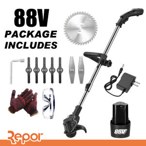 Electric lawn mower rechargeable lawn mower cordless lawn mower portable garden trimming tool lawn trimmer