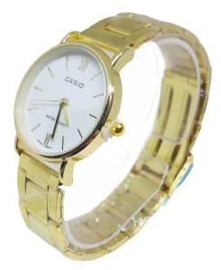 CASIO กันน้ํา นาฬิกาข้อมือผู้ชายและผู้หญิง นาฬิกาCASIO สีทอง สายเหล็ก นาฬิกาผช นาฬิกาคู่รัก คาสิโอ้ สายเหล็กสีทอง RC604