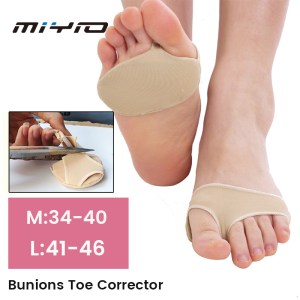 MIYIO 1 Pair Forefoot Pads Anti-slip Half Insoles for Forefoot Pain Relief Insole Shock Absorption Foot Cushion Hallux Valgus Corrector Socks