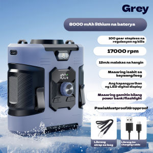 Portable Waist Fan with Charging & Lighting Functions 100 Gear USB Powered 8-30 Hours Long Lasting Ideal for Outdoor Use