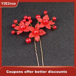 【Y2E2noa】 Flower Tiara Frosted Hair Ornament Bridal Wedding Handmade Jewelry Hairpin