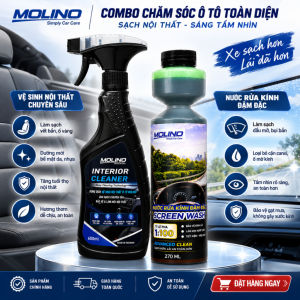Nước Rửa Kính Lái Xe Ô Tô Chính Hãng MOLINO Nước Rửa Kính Đậm Đặc Tỷ Lệ Pha 1:100 Tạo Bóng Làm Sạch Vết Bẩn 270ML