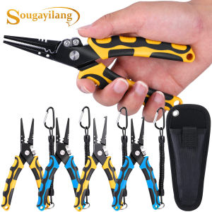 Sougayilang Fishing Plier Blue / Yellow Stainless Steel Remove Hook Fishing Plier Fishing Accessories for Fishing Outdoor.