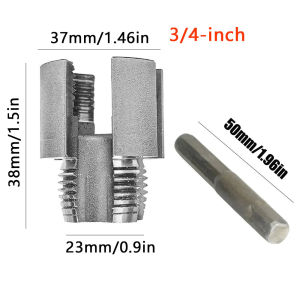Integrated Internal & External Thread Pihreading Tool for 1/2 inch 3/4 inch PPRs Steel Dual-Head Design Drill-Compatible Plumbing Tools