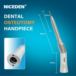 NICEDEN Dental Osteotomy Handpiece 1:1 Speed Increasing Surgical Straight Handpiece for Bone Collecting Sinus Lifting ENT Lumbar Surgery
