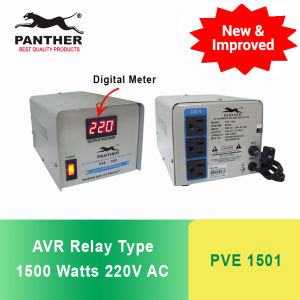 Panther PVE 1501 AVR Relay Type 220V AC Output Automatic Voltage Regulator / Voltage Stabilizer Proudly Philippine Made