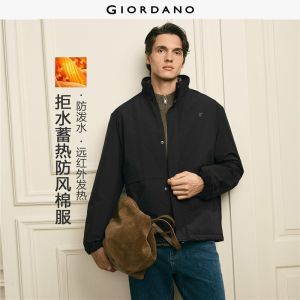 Giordano Men G+ far-infrared stand collar padded jacket Free Shipping 01076681