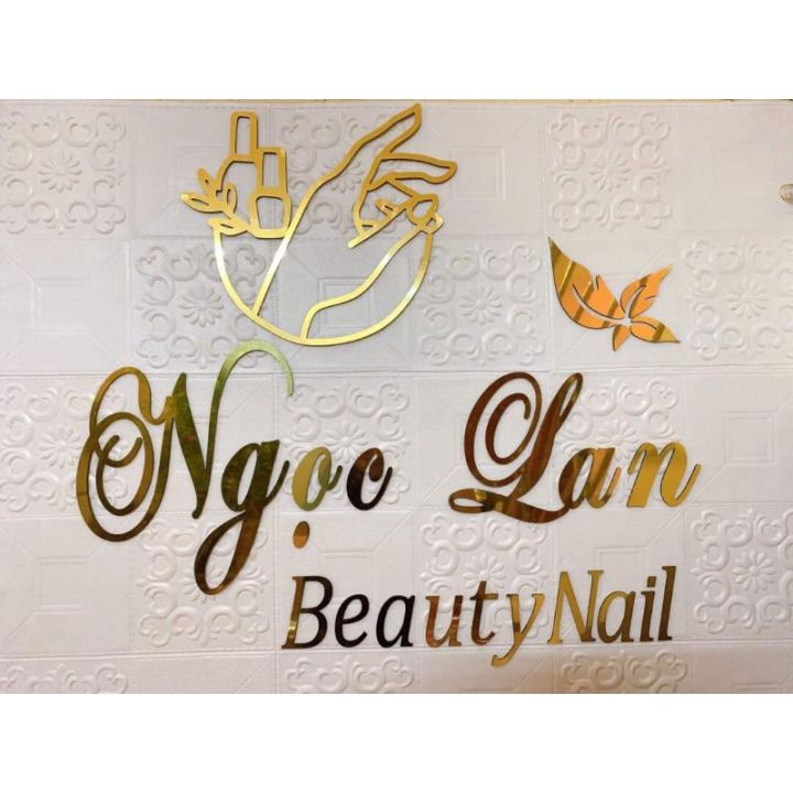 chữ trang trí, chữ nổi, chữ dán tường dán biển hiệu, tiệm spa , nail ...
