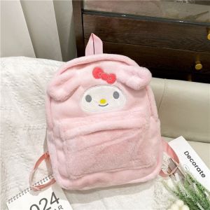 ST78FXHTC Kuromi Sanrio Plush Backpack Hello Kitty Cartoon Cinnamoroll School Bags Cute Large Capacity Schoolbag
