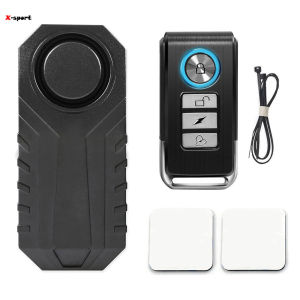 X-Sport Waterproof 113dB Wireless Anti-Theft Vibration Motorcycle Bicycle Safety Security Bike Alarm with Remote