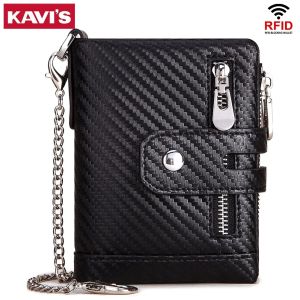 Carbon Fiber Men Wallets RFID Blocking Credit Card Holder Purse High Quality Bifold Male Money Bags Carteras Short2026
