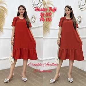 Daster Fuji Crinkle Airflow Premium Karet Busui Rempel Bawah Devino Style
