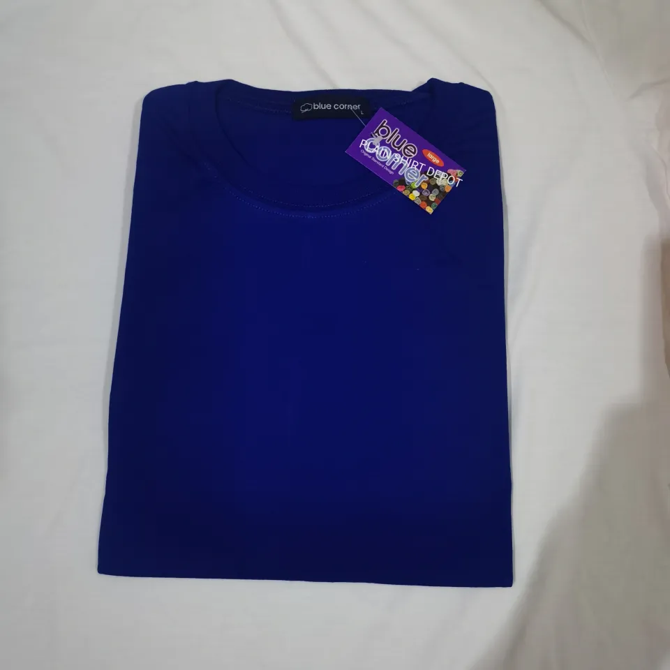 BLUE CORNER SHIRT ROYAL BLUE ROUND NECK FOR MEN AND WOMEN