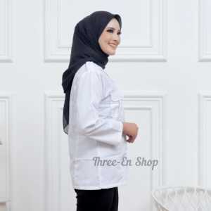 (S-5XL) Baju Dinas Putih wanita Baju Putih PNS/ASN Guru PPL PDH Perawat Bidan