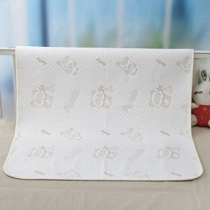 4 Layers Baby Cotton Changing Mat 70x90cm | Premium Washable Waterproof Mat | Baby Mat Soft Breathable Waterproof Absorb Incontinence Urine Bed Pad Sheet Mattress Protector