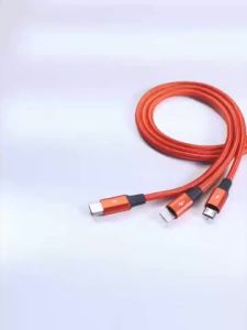 Pinsheng type-c100Wusb 3-in-1 Braided Data Fast Charging Multi-use Mobile Phone Charging Cable Customizable Printing Available logo