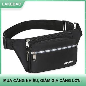 【LAKEBAO】 Thời Trang Người Đàn Ông Phụ Nữ Eo Túi Giản Dị Fanny Gói Ví Điện Thoại Lớn Vành Đai Túi Túi Du Lịch Ngoài Trời Túi Điện Thoại Chuối Hip Túi