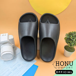HONU COMFORT Women Men Slide Black Sandals Comfortable and Light Weight Footwear