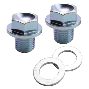 2 Pieces Oil Pan Drain Bolt Kit With Crush Washer Corrosion Resistant Metal Design for Vehicle Servicing 90009R70A00