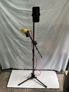 Chân đế micro đứng Boom Mic Stand dùng micro và kẹp điện thoại