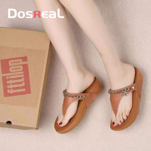 DOSREAL Dép Nêm Cho Phụ Nữ Trên Bán Thời Trang Hàn Quốc Nền Tảng Gót Dép Cho Phụ Nữ Dép Đi Trong Nhà Flipflop Phụ Nữ (Bản Gốc) 拖鞋女外穿