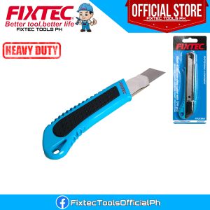 FIXTEC 18mm Utility Knife – Heavy-Duty Aluminum-Alloy Body with TPR Grip FHUC0001