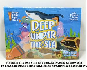 TML Flash Light Book seri Deep Under The Sea Buku Anak anak/ buku anak bahasa Inggris Indonesia/ Buku pendidikan anak-anak / buku senter dua bahasa untuk anak-anak / buku Edukasi Anak