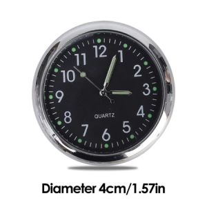 Mini Car Luminous Clock Dashboard Self-adhesive Digital Watch Mechanics Quartz Clocks Ornament