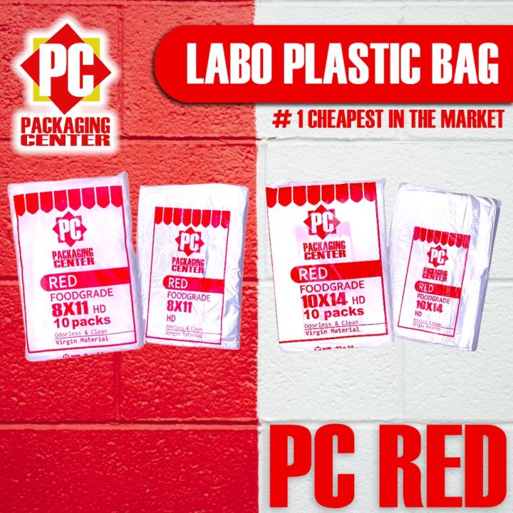 8x11 | 10x14 PC Red Labo Plastic Bag, #1 Cheapest Labo Brand In The ...