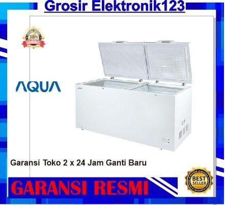 AQUA AQF 500 GC CHEST FREEZER BOX 488 L LEMARI PEMBEKU 488 LITER ...