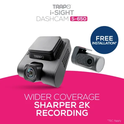 [FREE INSTALLATION] Trapo i-Sight Dashcam S-650 | 2k with HDR | 60 FPS | ADAS