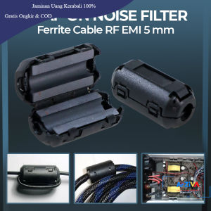 TDK Snap On Noise Filter Ferrite Cable RF EMI 5 mm - 3605 - Black
