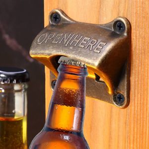 Bottle Opener Wall Mounted Retro Alloy Hanging Open Beer Tools Party Bar Gadgets Kitchen Accessories