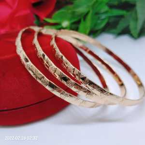 Gelang Golong Bangle Titanium Xuping Rodium Tembaga Perhiasan Aksesoris Lapis Emas