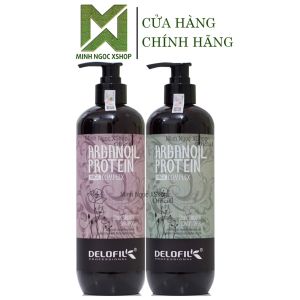 Cặp dầu gội xả Delofil Arganoil Protein 500ML