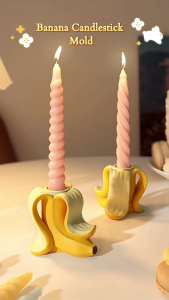 Độc đáo giữ khuôn mẫu crafting khuôn mẫu hình quả chuối cơ sở Khuôn Silicone kết cấu cho crafting Chân nến