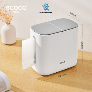 SR99. ECOCO Penganjur Tisu Unik untuk Isi Rumah - Kombo Tong Sampah Moden dan Pemegang Tisu untuk Ruang Tamu dan Ruang Makan   Unique Tissue Organizer for Household - Modern Trash Bin and Tissue Holder Combo for Living and Dining Room