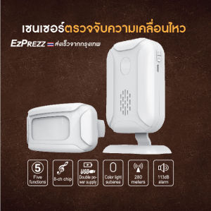 Motion Sensor เซนเซอร์ตรวจจับความเคลื่อนไหว บ้าน ร้านอาหาร กันขโมย ตรวจจับการบุกรุก สําหรับเด็ก ใส่ถ่านเคลื่อนย้ายสะดวก เพื่อความปลอดภัย